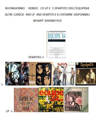 cd  spartito  e lp    equipe84 anche singolarmente
