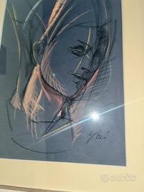 Quadro pittore mantovano Iori - volto