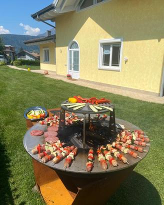 Barbecue, BBQ in corten, piano cottura 110cm x 8mm