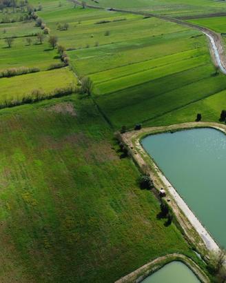 terreno con annesso laghetto artificiale