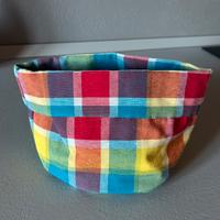 Cesto/cestino porta pane/porta oggetti in tessuto