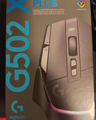 Logitech G502 X PLUS wireless nero con garanzia