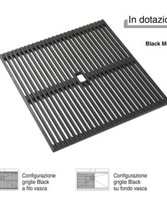 Griglia Black pe Lavelli Milanello 37.2 x 42.2 cm