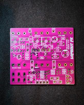 Sunn model T preamp overdrive + gain boost PCB ped
