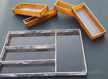 Organizer unico e decorativo in vetro a piombo