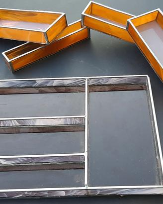 Organizer unico e decorativo in vetro a piombo