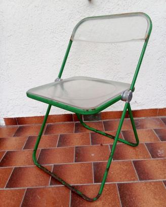 Sedia Pieghevole verde PLIA by Giancarlo Piretti