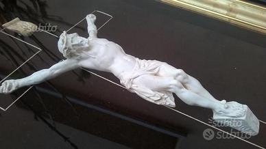 Opera antica scultura arte sacra "crocifissione"