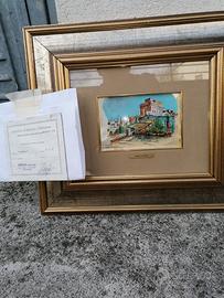 Dipinto olio su argento 800- certificato