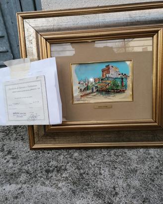 Dipinto olio su argento 800- certificato