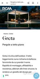 Pergola RGM modello Greta + tende ombreggianti