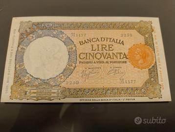50 LIRE CAPRANESI RSI 08/10/1943 SPL/SUP