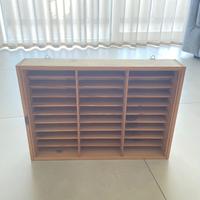 Porta cassette in legno vintage 37x23x7