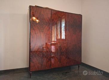 Armadio Vintage anni '50/'60 in Radica Lucida
