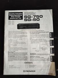 libretto istruzioni Pioneer SG-750