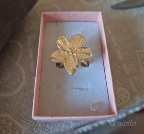Anello donna fiore Acciaio inossidabile regolabile