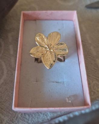 Anello donna fiore Acciaio inossidabile regolabile