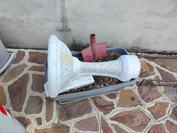Lavandino da esterno in polvere di marmo