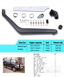 Snorkel per auto fuoristrada , vari modelli