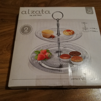 Alzata in vetro nuova