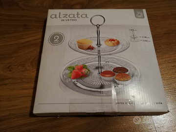 Alzata in vetro nuova