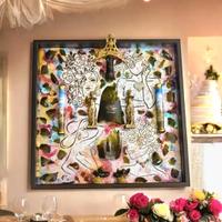 Quadro Mosaico 3D Dom Pérignon explosion bottle