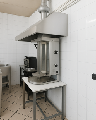 Girarrosto elettrico per ristorazione Kebab e poll