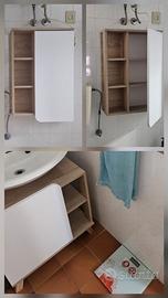 Coppia di mobiletti per bagno