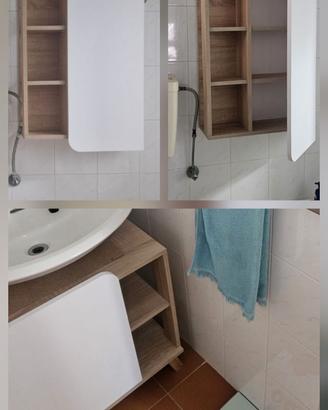 Coppia di mobiletti per bagno