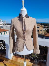 Giacca in Lana Cotta Beige – Taglia S – Linea Sart