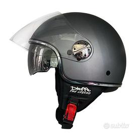 CASCO DIEFFE GRIGIO OPACO DOPPIA VISIERA