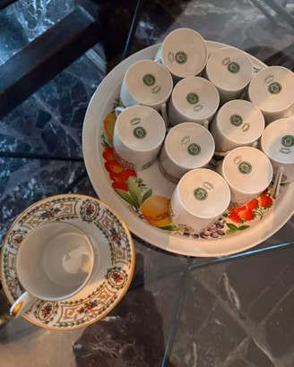 Servizio da Caffè x 12 in Porcellana di Limoges