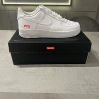 Sneakers basse SupremexNike Air Force 1 bianche/45