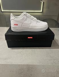 Sneakers basse SupremexNike Air Force 1 bianche/45
