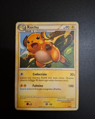 Raichu 19/30 Pokemon HS Trainer Kit 2010 Carte da