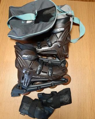 Rollerblade con polsiere e borsa