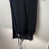 Pantalone palazzo in crepe nero twinset