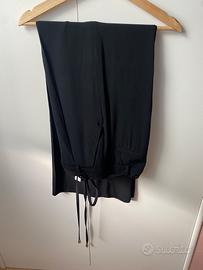 Pantalone palazzo in crepe nero twinset