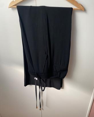 Pantalone palazzo in crepe nero twinset