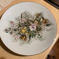 Piatto grande dipinto mano oro antico