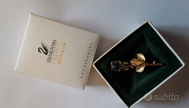 Spilla rosa Swarovski