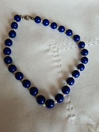 collana in pietra blu