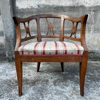 SEDIA IN LEGNO ANTICA META' '800
