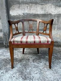 SEDIA IN LEGNO ANTICA META' '800