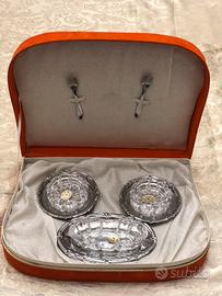 Porta marmellate anni ‘60 cristallo e argento