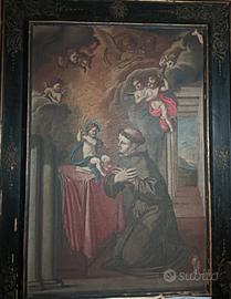 Quadro antico Sant'Antonio inginocchiato