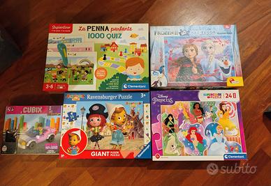 7 giochi per bimbi 2 sapientino , 4 puzzle 1 lego