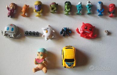 Lotto pupazzetti giocattoli in gomma