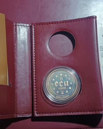 MONETA 5 ECU ARGENTO PROOF CERTIFICATA