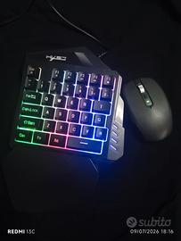combo gaming RGB tastiera + mouse wireless